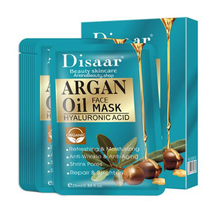 ماسک ورقه ای صورت روغن آرگان برند دیسار