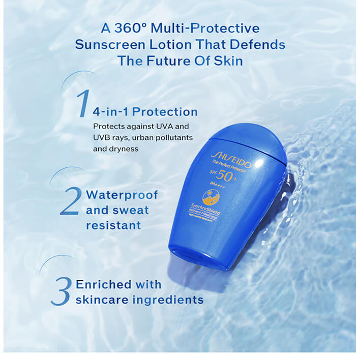 لوسیون ضد آفتاب شیسیدو Shiseido SPF 50 حجم 50 میلی لیتر