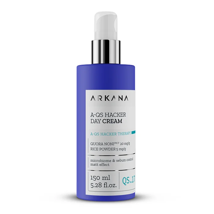 A‑QS Hacker Day Cream ارکانا – کرم روز تخصصی ضدپیری، محافظت‌کننده و آبرسان (150 میل)