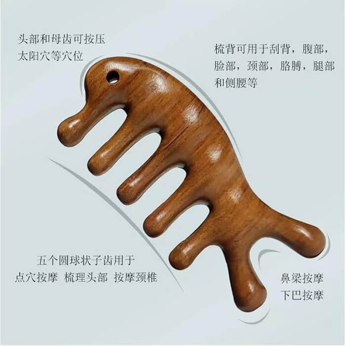 گواشا چوبی دلفینی یا 7 سر اکلادویی