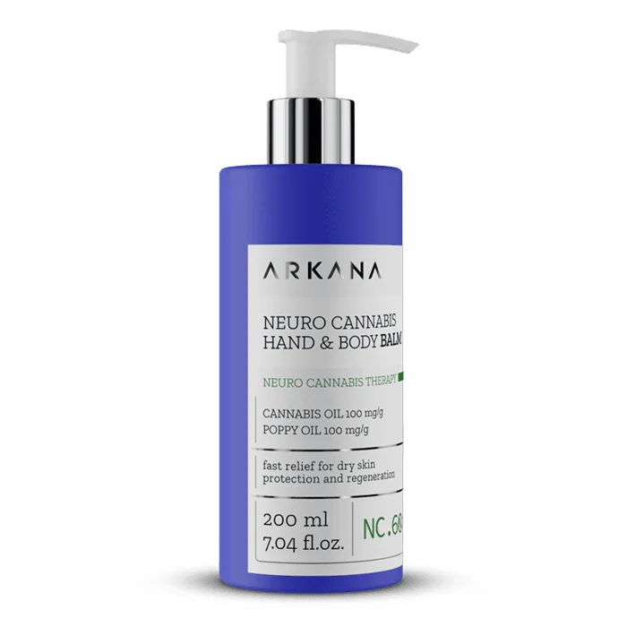 Neuro Cannabis Hand &amp; Body Balm ارکانا – بالم تخصصی دست و بدن آرام‌بخش و ضدالتهاب (200 میل)