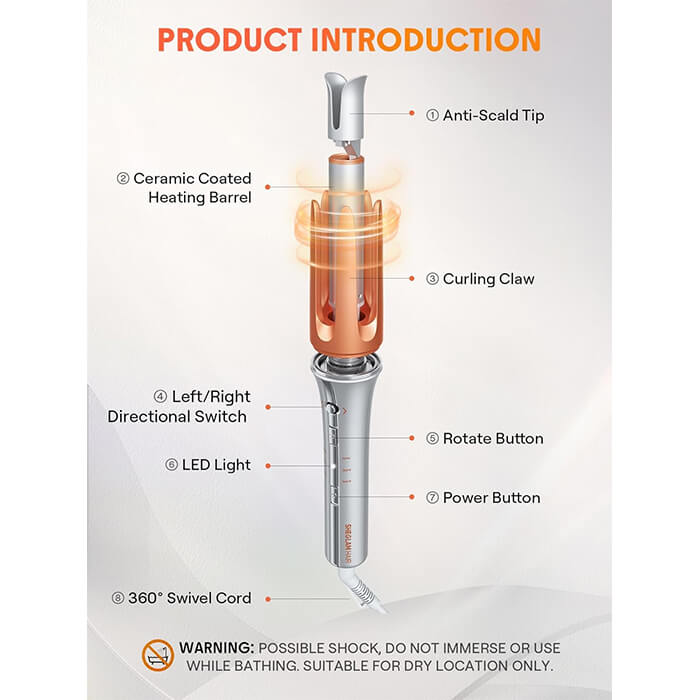 دستگاه بابلیس فر کننده و کرلی مو شیگلم Sheglam سایز 32mm