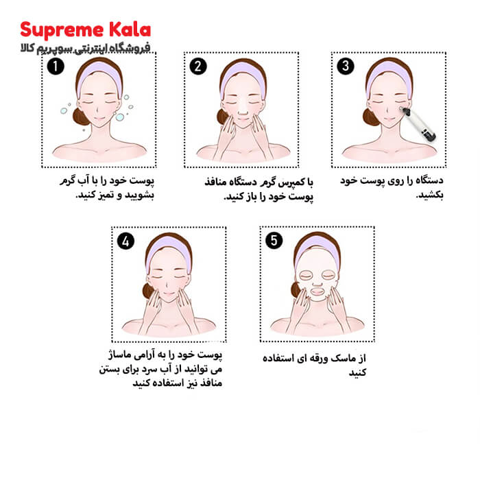 دستگاه میکرودرم ابریژن همراه با کمپرس گرم