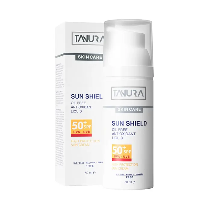 ضد آفتاب لیکوئیدی غیرجوش‌ زا و ضد لک SPF 50 تنورا 50 میل